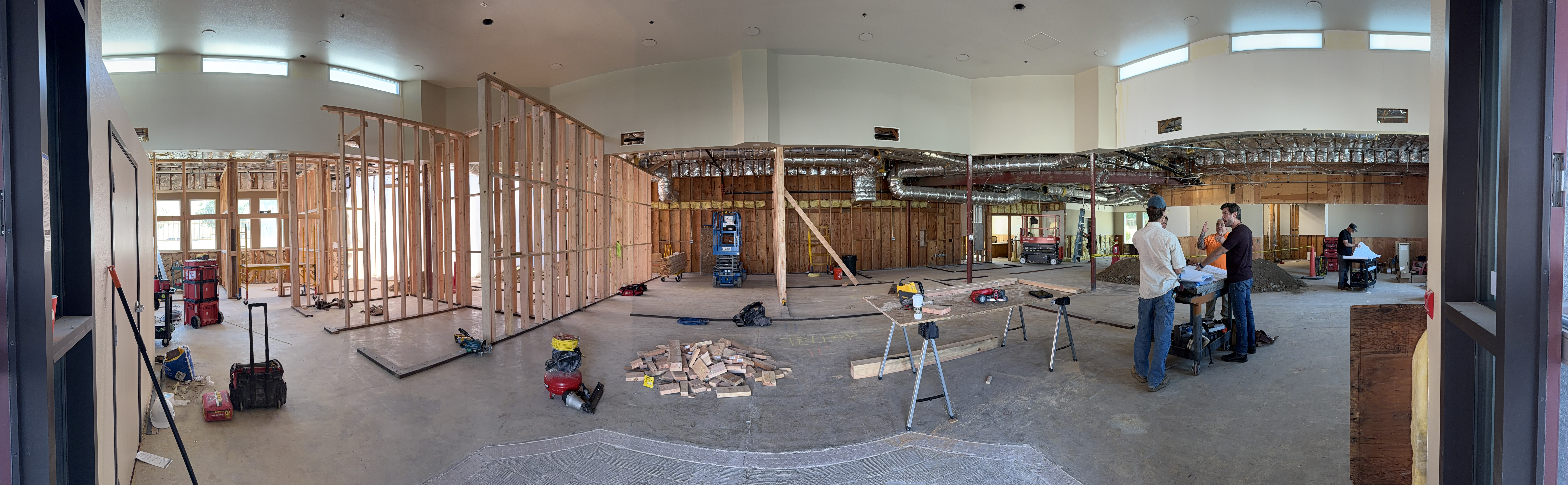 Construction framing in progress